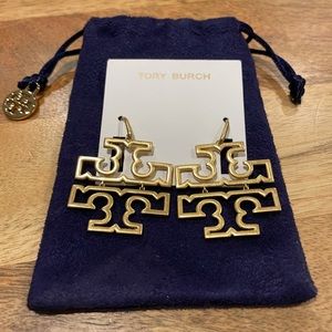 Tory Burch Britten Logo Drop Earrings
